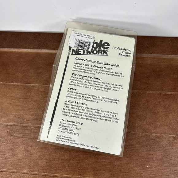 Vintage Saunders Cable Network Professional Cable Release, Made In Germany, 1998 - Picture 2 of 2